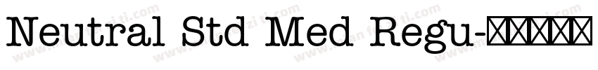 Neutral Std Med Regu字体转换